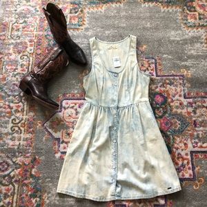 Acid Wash Denim dress Hollister Small